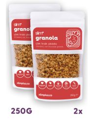 2 Paket Çikolata Çilek Fındık Glutensiz İlave Şekersiz Vegan Granola 250gr