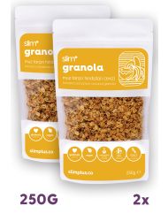 2 Paket Muz Tarçın Hindistan Cevizi Glutensiz İlave Şekersiz Vegan Granola 250gr