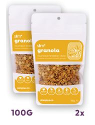 2 Paket Muz Tarçın Hindistan Cevizi Glutensiz İlave Şekersiz Vegan Granola 100gr