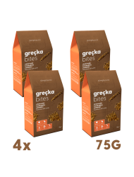 4 Paket Glutensiz Vegan Greçka Bites Atıştırmalık Kakaolu Karabuğday Lokmaları 75G