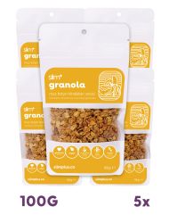 5 Paket Muz Tarçın Hindistan Cevizi Glutensiz İlave Şekersiz Vegan Granola 100gr