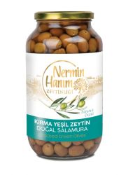 Nermin Hanım Edremit Yeşil Kırma Zeytin Doğal Fermente 1500 cc