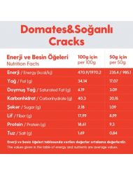 10 Paket Domates Soğanlı Glutensiz Vegan Tohum Kraker Cracks 50gr