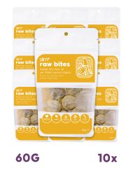 10 Paket Freeze Dry Muz Kaplı Glutensiz Vegan Yerfıstıklı Hurma Topları Raw Bites 60gr