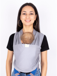 EGGBABY Esnek Wrap Sling Bebek Taşıma Şalı Açık gri