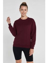 Jerf Lydney Kadın Sıfır Yaka Sweatshirt Bordo