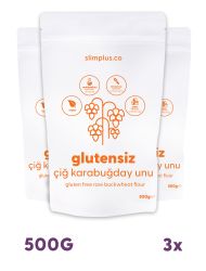 3 Paket 500G Glutensiz Çiğ Karabuğday Unu