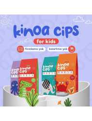 2 Paket 20G Sade Vegan Yağsız Kinoa Cipsi for Kids Glutensiz Çocuklara Özel Ambalaj Tatlı Fil