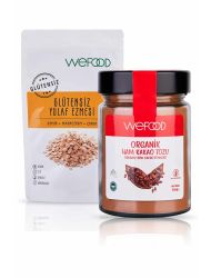 Wefood Glutensiz Yulaf Ezmesi 300 gr + Organik Ham Kakao Tozu 140 gr