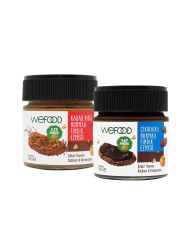 Wefood Kakao Nibli Hurmalı Fındık Ezmesi 200 gr + Wefood Çikolatalı Hurmalı Fındık Ezmesi (Şekersiz, Katkısız) 200 gr