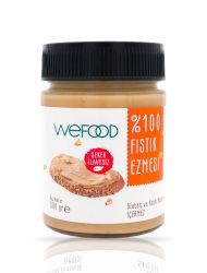 Wefood Şekersiz Sade %100 Fıstık Ezmesi 300 gr (Fıstık Parçacıklı)