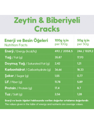 5 Paket Zeytin Biberiyeli Glutensiz Vegan Tohum Kraker Cracks 50gr